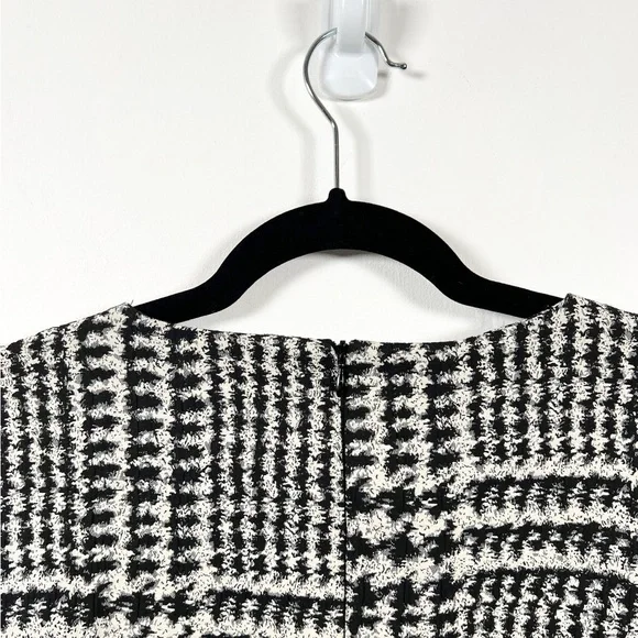 Zara Dress Womens Medium Black White Short Casual Party Lantern Sleeve Ladies - Picture 12 of 12